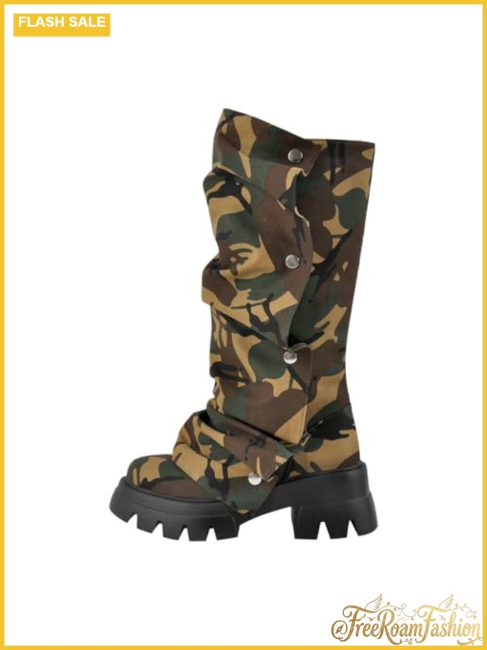 Platform Slouchy Fold Over Mid Calf Boots Block Heel Round Toe Pull On